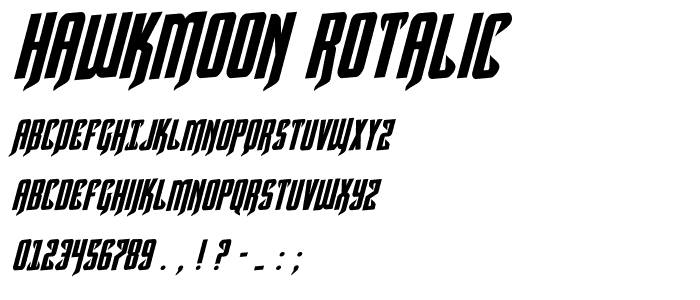 Hawkmoon Rotalic font